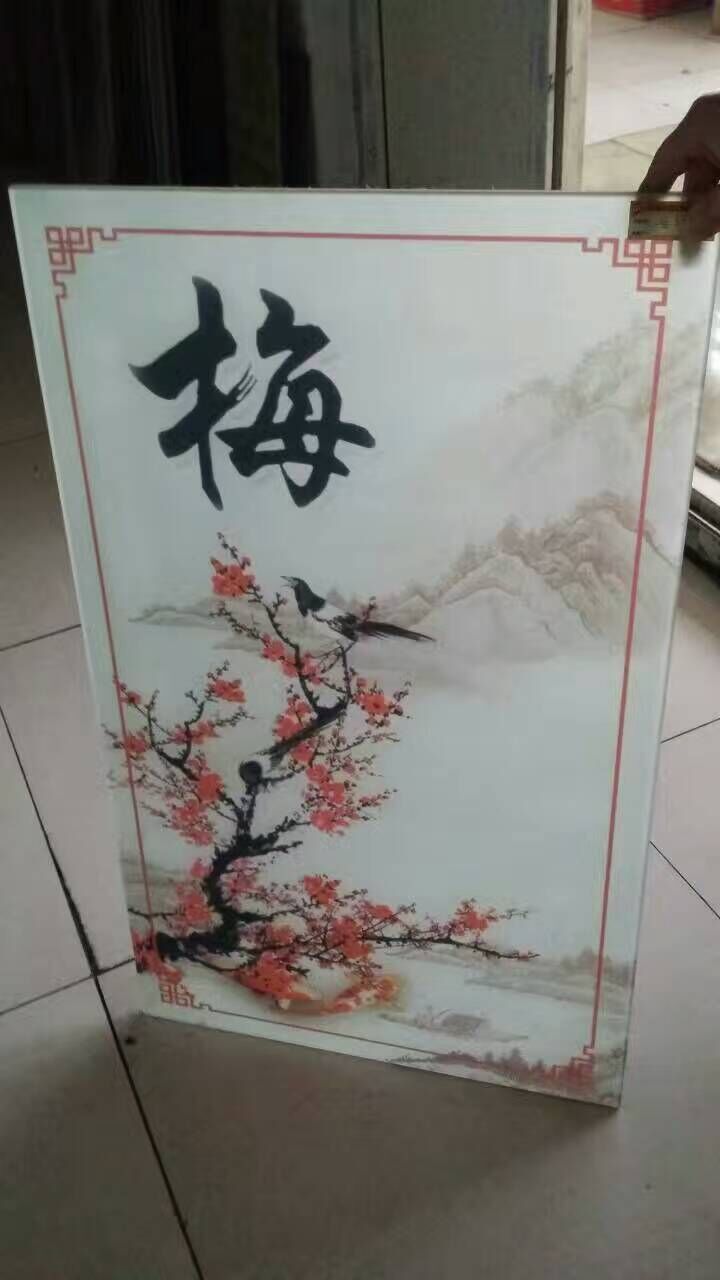 梅、蘭、竹、菊藝術玻璃