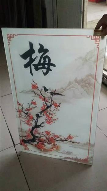梅、蘭、竹、菊藝術(shù)玻璃